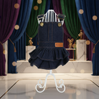 Denim Ruffle Dress – Luxury Pet Overall