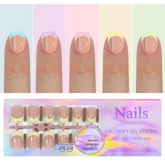 Spoiled Looks 3-in-1 Soft Gel Nail Tips – Pastel Collection